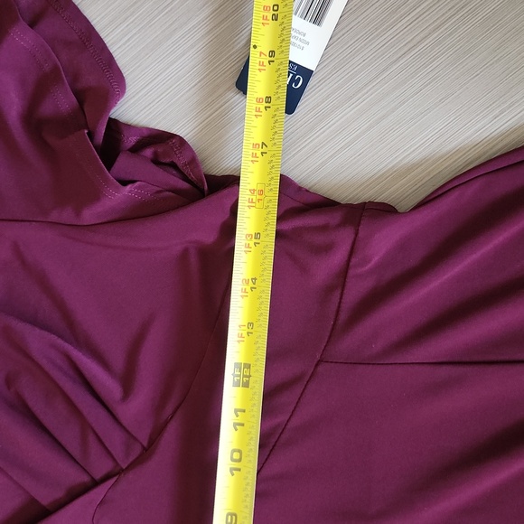 Burgundy Empire Waist A Line Dress NWT - Picture 11 of 17